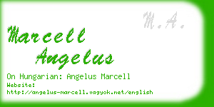 marcell angelus business card
